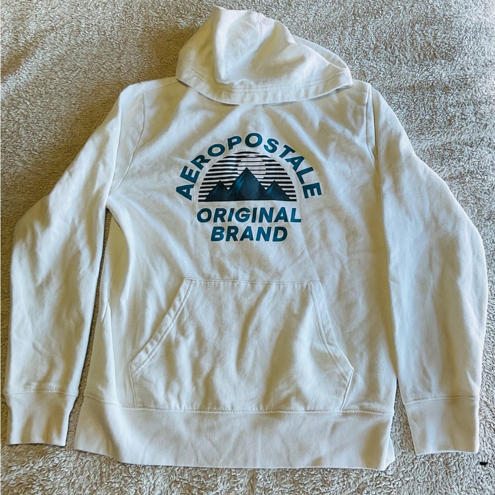 Aeropostale White Hoodie Size M